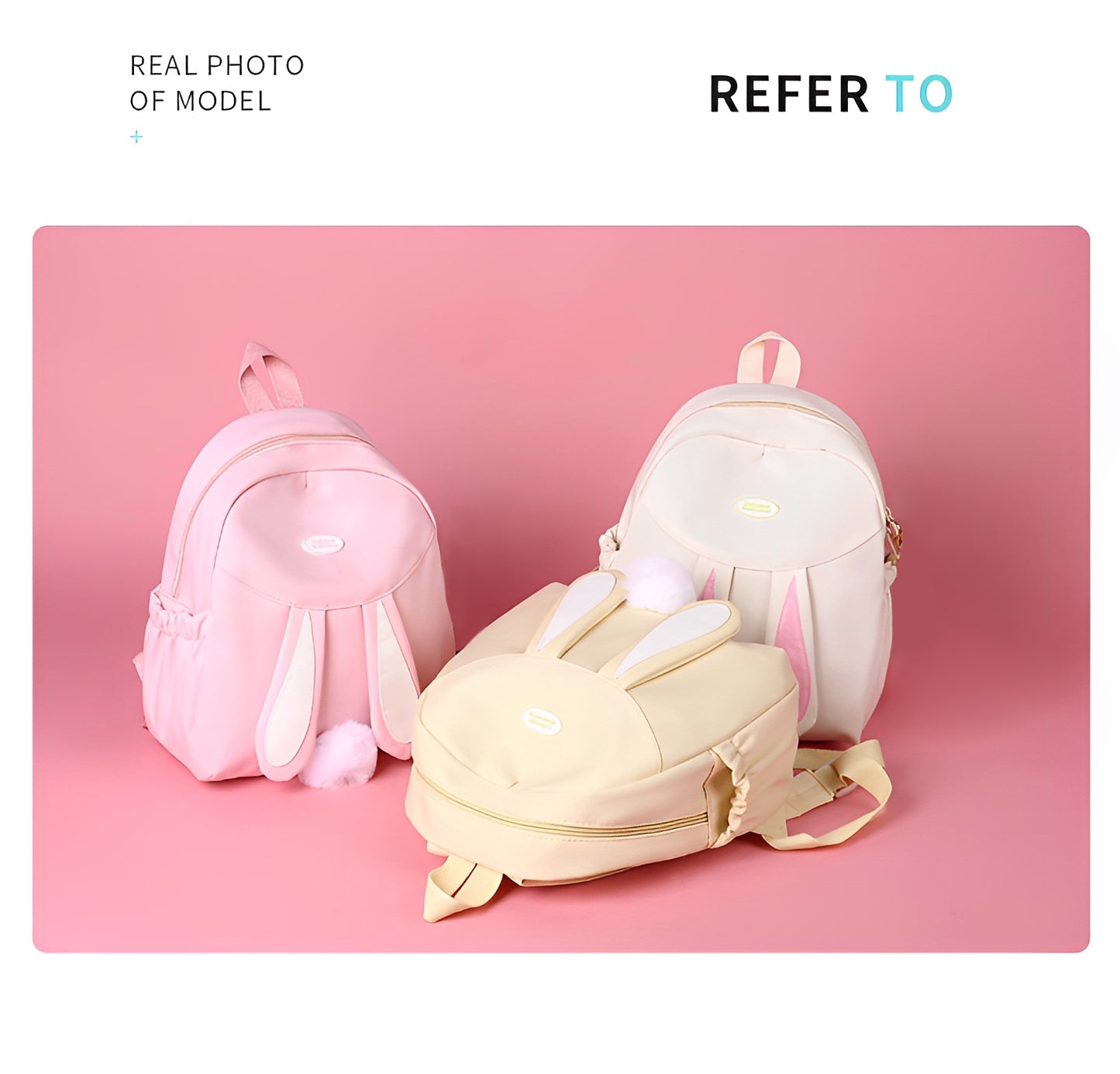 【Zenpy】Colorful rabbit backpack, waterproof and dustproof, perfect for taking photos. Cute bag, backpack P021