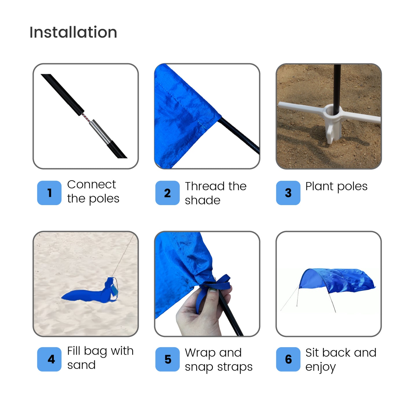 Zenpy Beach Shade, easy to carry, simple to open, and a beach canopy that can be assembled in three minutes