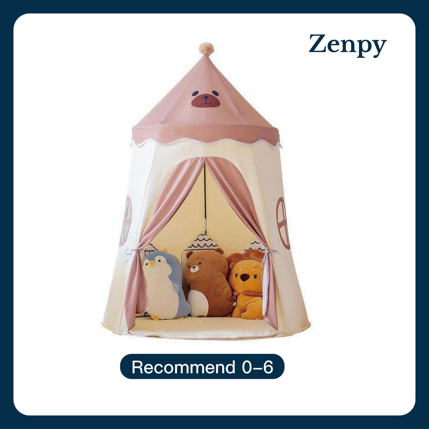 【Zenpy】Children's tent, princess/prince tent with star lamp and mat, children's gift, easy to install, convenient to carry, easy to fold, light weight P019