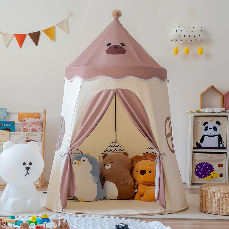 【Zenpy】Children's tent, princess/prince tent with star lamp and mat, children's gift, easy to install, convenient to carry, easy to fold, light weight P019