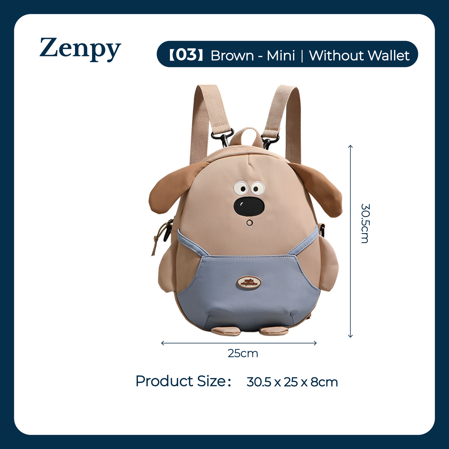 【Zenpy】Women's Backpack Versatile Large Capacity Lovely Puppy Backpack For Girls Can Store iPad
