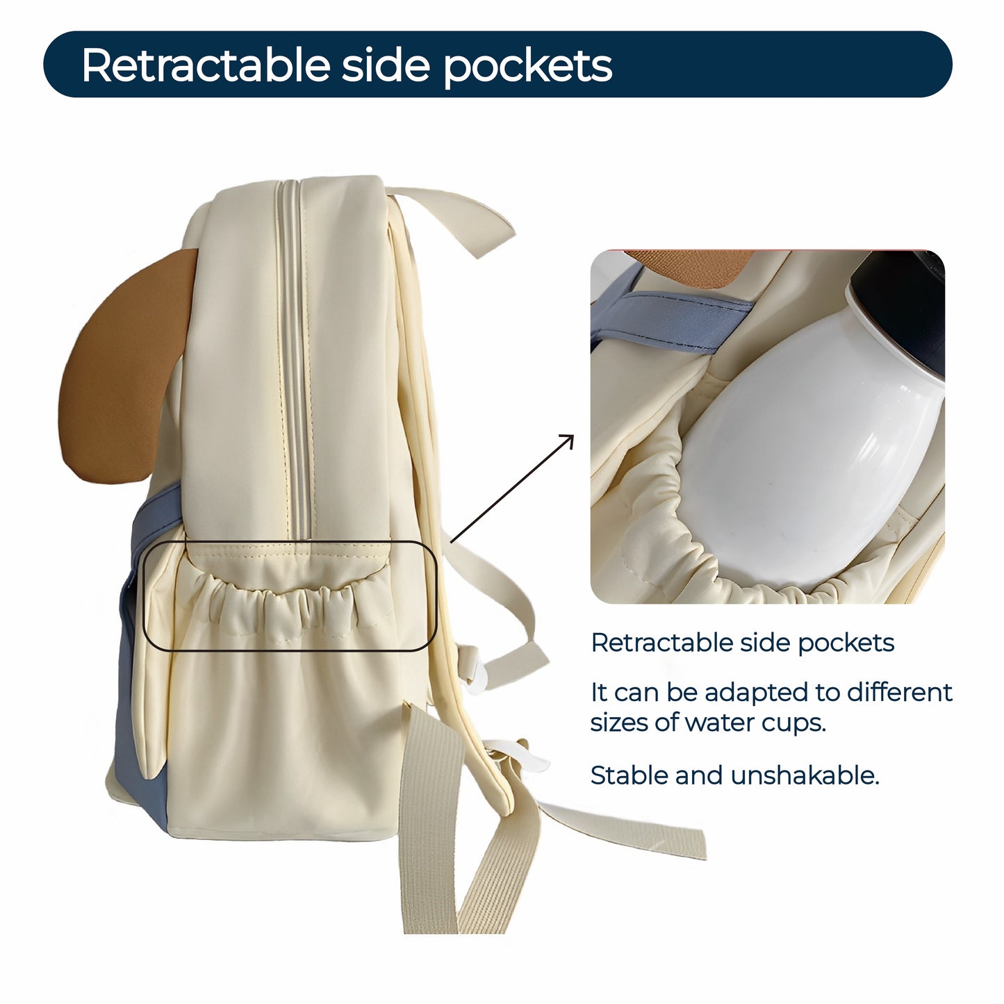 【Zenpy】Women's Backpack Versatile Large Capacity Lovely Puppy Backpack For Girls Can Store iPad