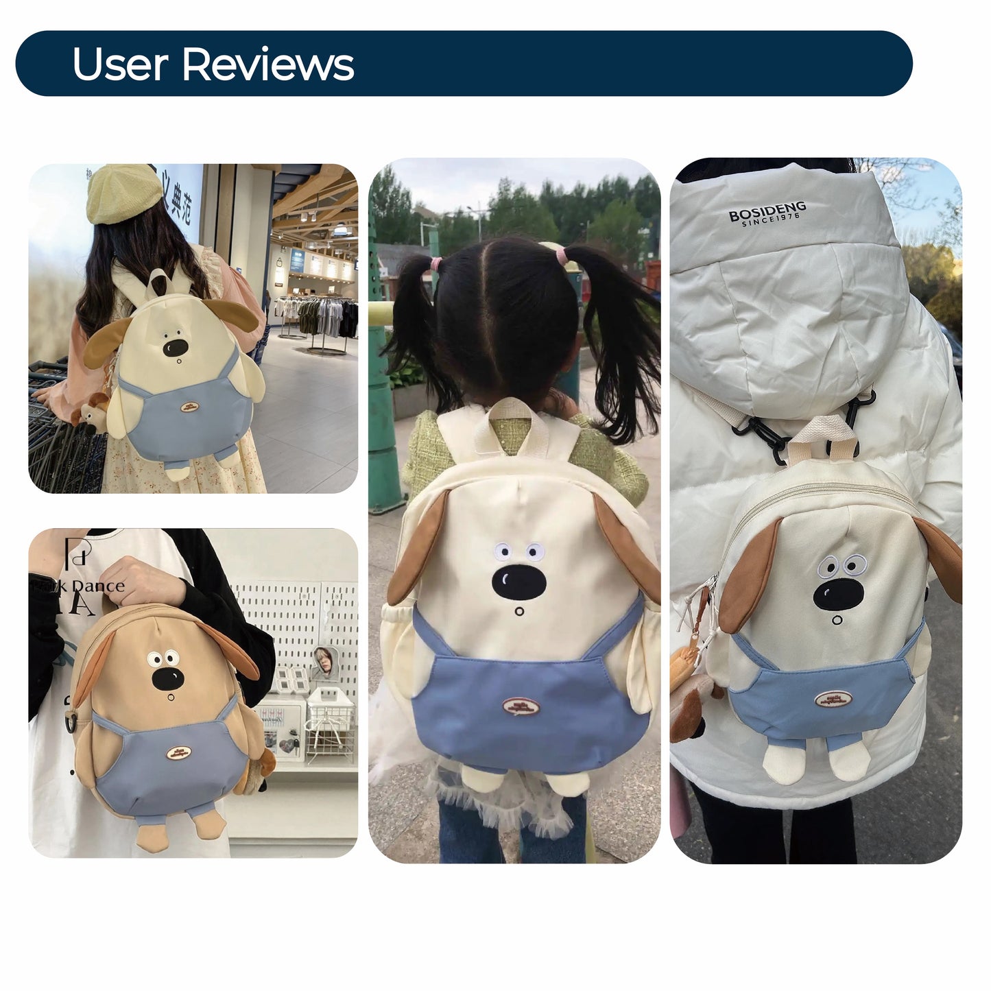 【Zenpy】Women's Backpack Versatile Large Capacity Lovely Puppy Backpack For Girls Can Store iPad